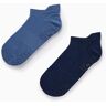 ZY Pack 2 Pares de Meias Antiderrapantes para Menino, Azul