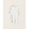 ZY BABY Pack 2 Babygrows de Algodão para Bebé Menina 'Bunnies', Cinza/Branco