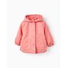 ZY BABY Parka de Sarja com Capuz para Bebé Menina, Coral