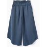 ZY Calças de Sarja para Menina 'Wide Leg', Azul-Escuro