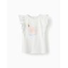 ZY T-Shirt com Brilhantes e Purpurinas 'Cisne', Branco