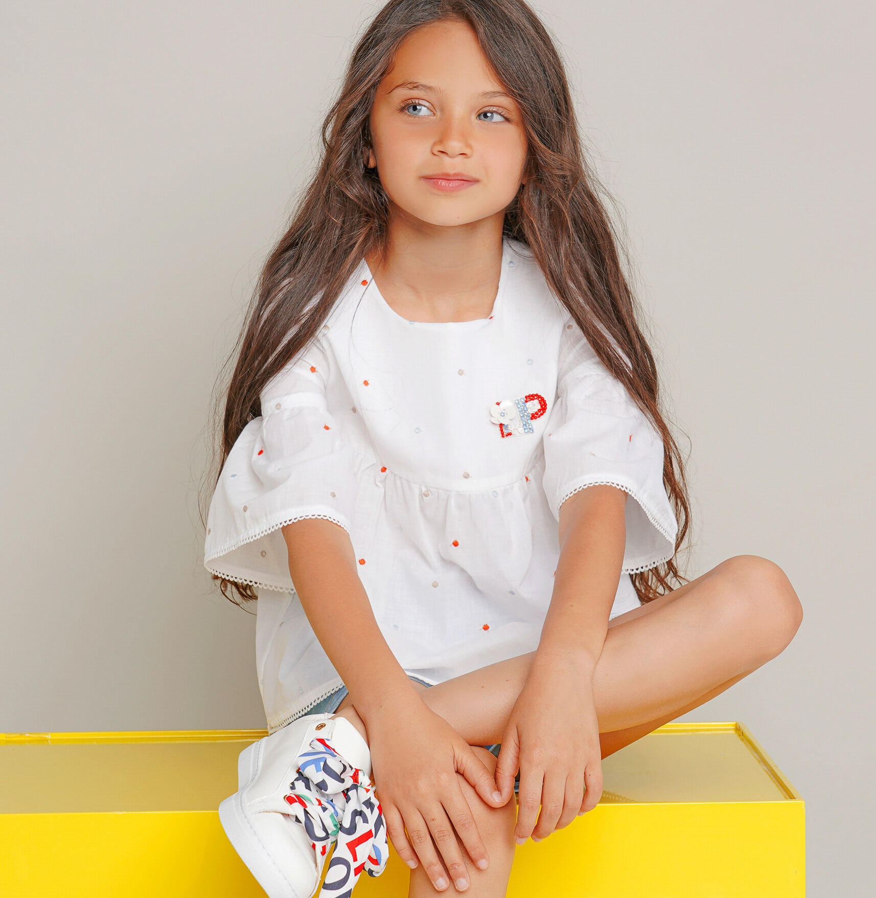 Lion of Porches Blusa com Pontinhos Branco