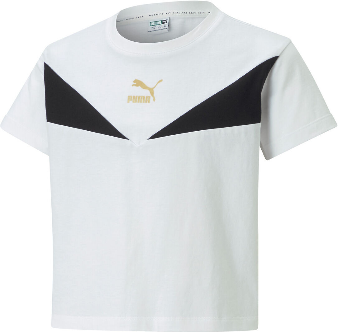 Puma T-shirt de mangas curtas, 8-16 anos   Branco