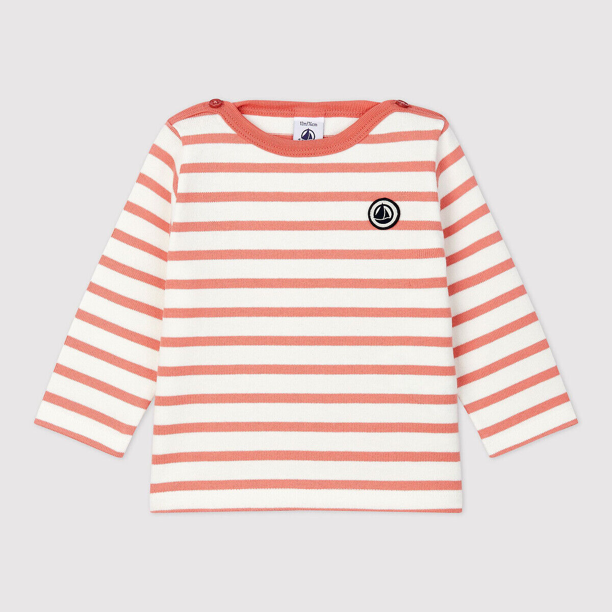 Petit Bateau Camisola à marinheiro de mangas compridas   Riscas Rosa