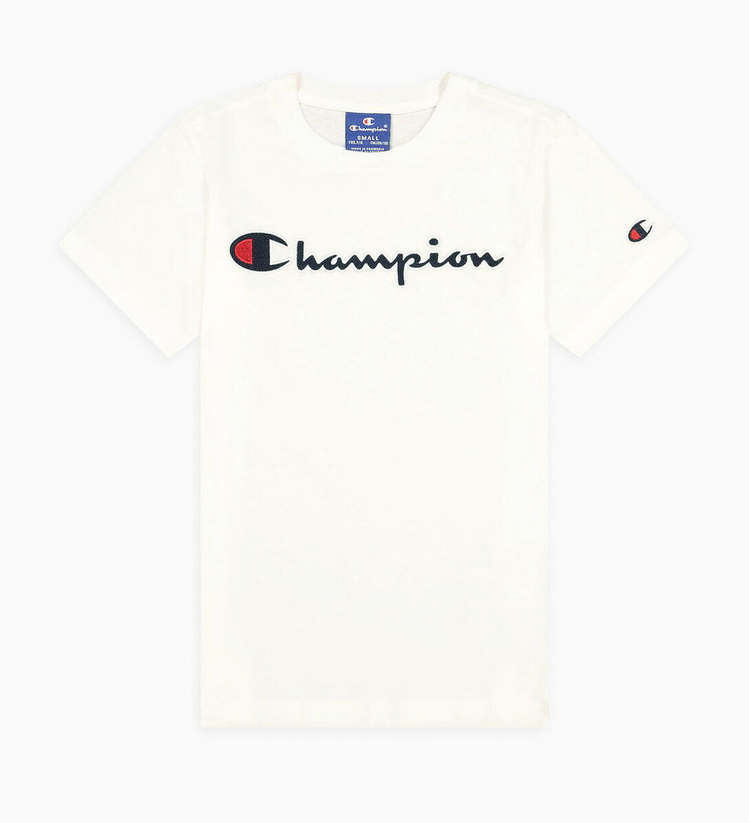 Champion T-shirt de mangas curtas, 9-16 anos   Branco