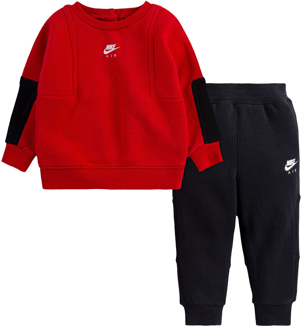 Nike Conjunto sweat e calças jogging, 12 meses-2 anos   Preto + Vermelho-Escuro