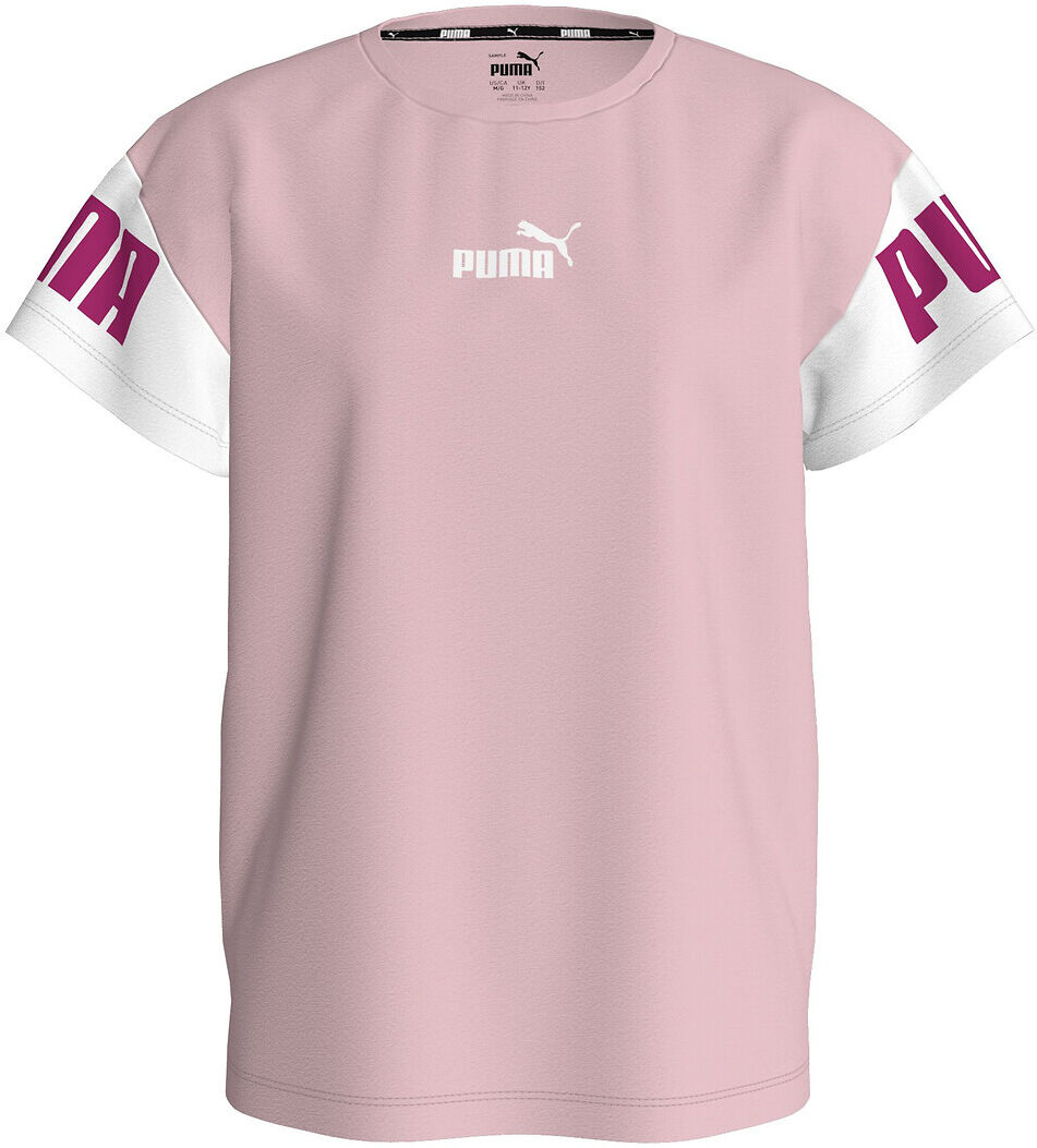 Puma T-shirt de mangas curtas Power, 8-16 anos   rosa