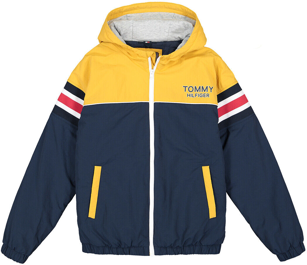 Tommy Hilfiger Blusão leve com capuz, 10-16 anos   amarelo/azul