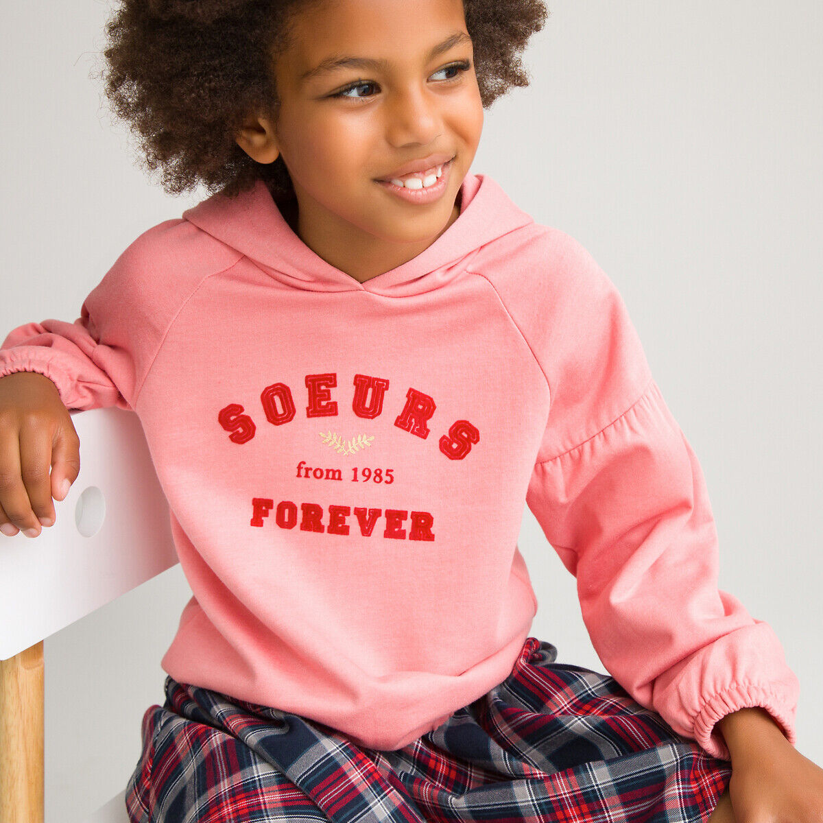 La Redoute Collections Sweat com capuz, em moletão, 3-14 anos   rosa