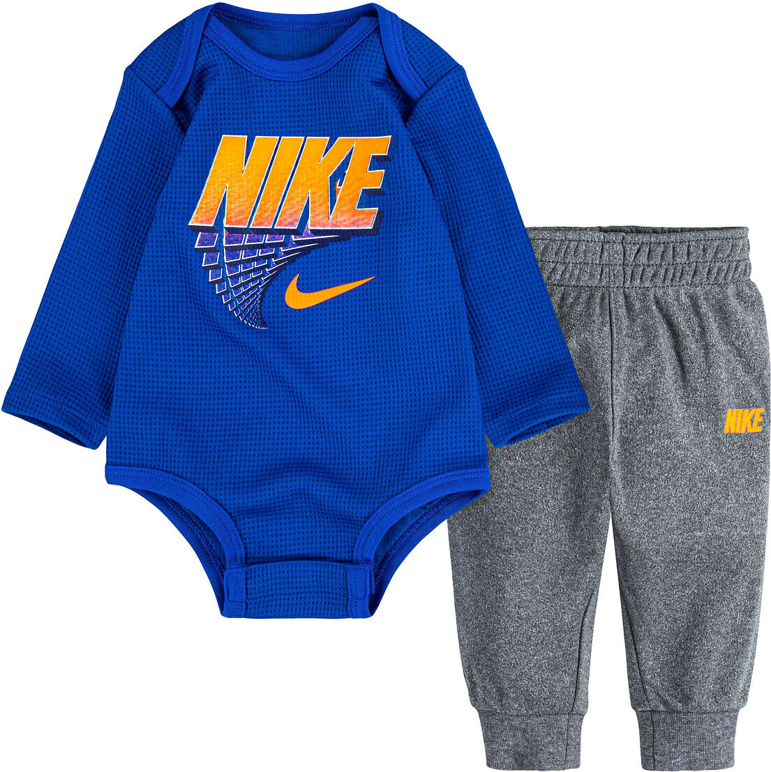 Nike Conjunto body e calças jogging, 0-9 meses   Azul + Cinzento