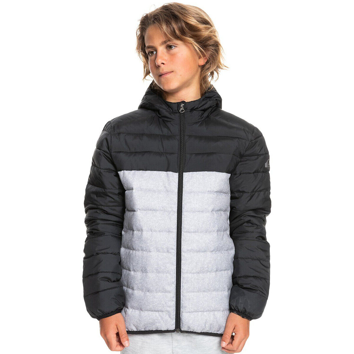 Quiksilver Blusão com capuz, 8-16 anos   preto/cinzento