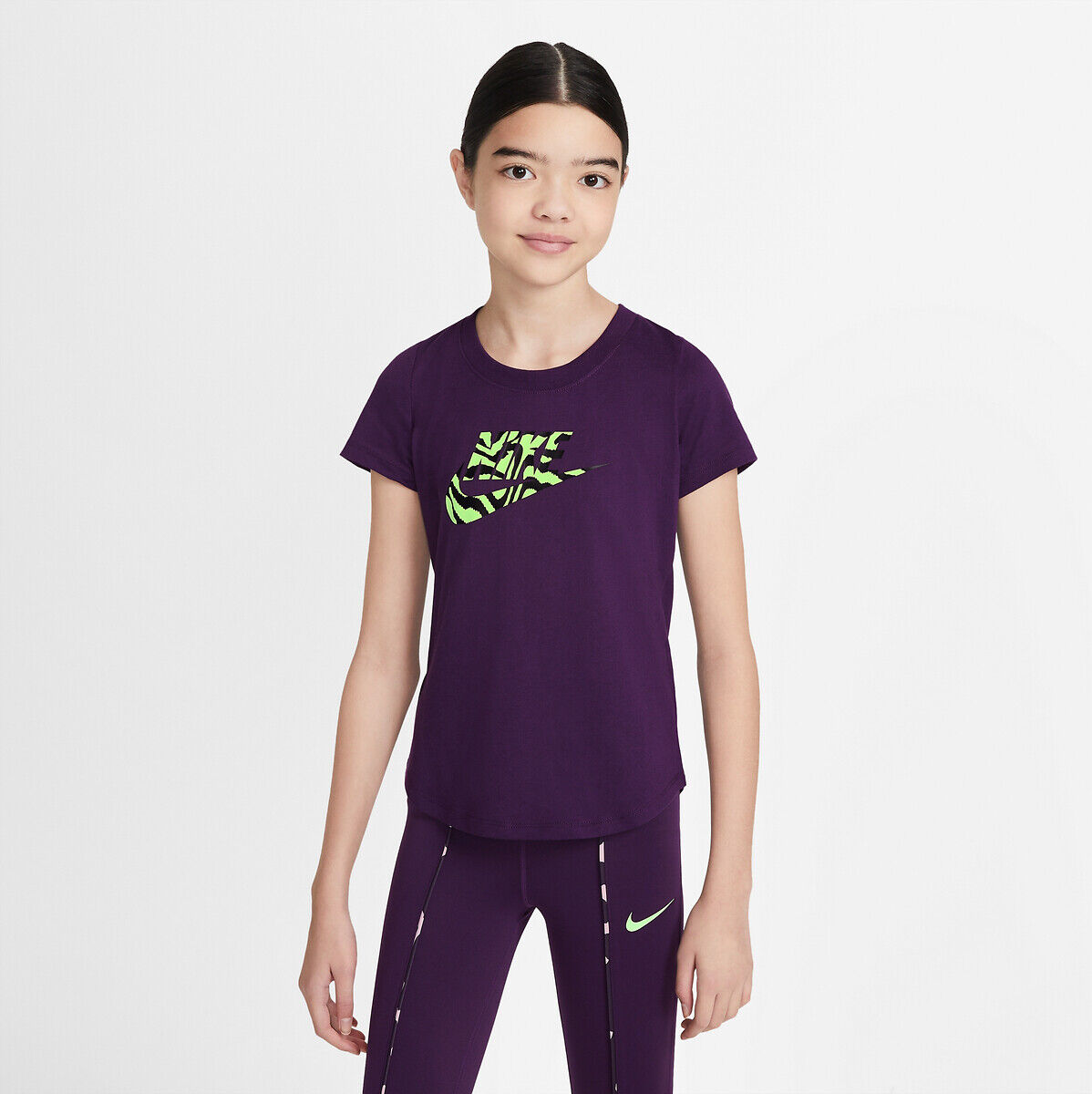 Nike T-shirt de mangas curtas, 6-16 anos   Violeta