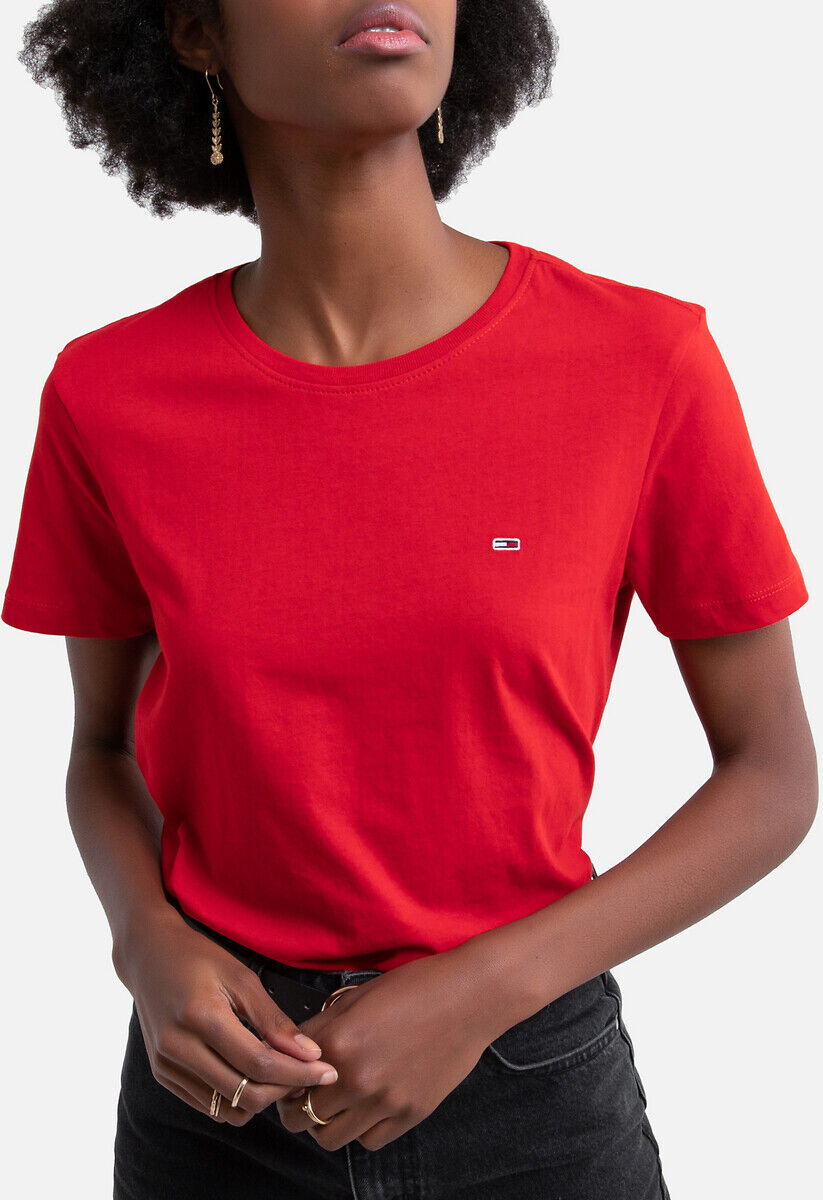 Tommy Jeans T-shirt cintada, de mangas curtas   Vermelho