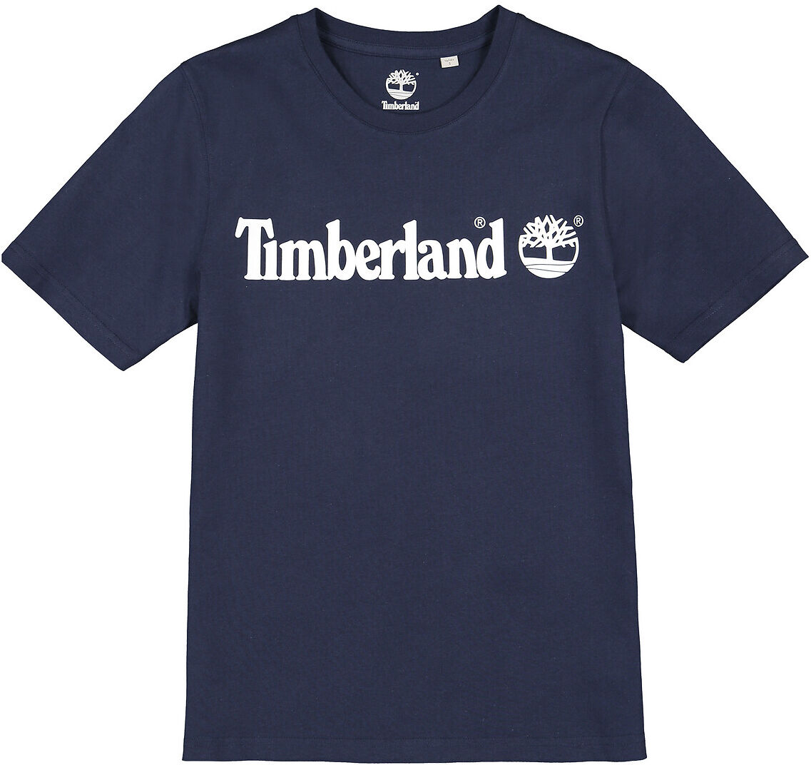 Timberland T-shirt de mangas curtas em algodão bio, 8-16 anos   Marinho