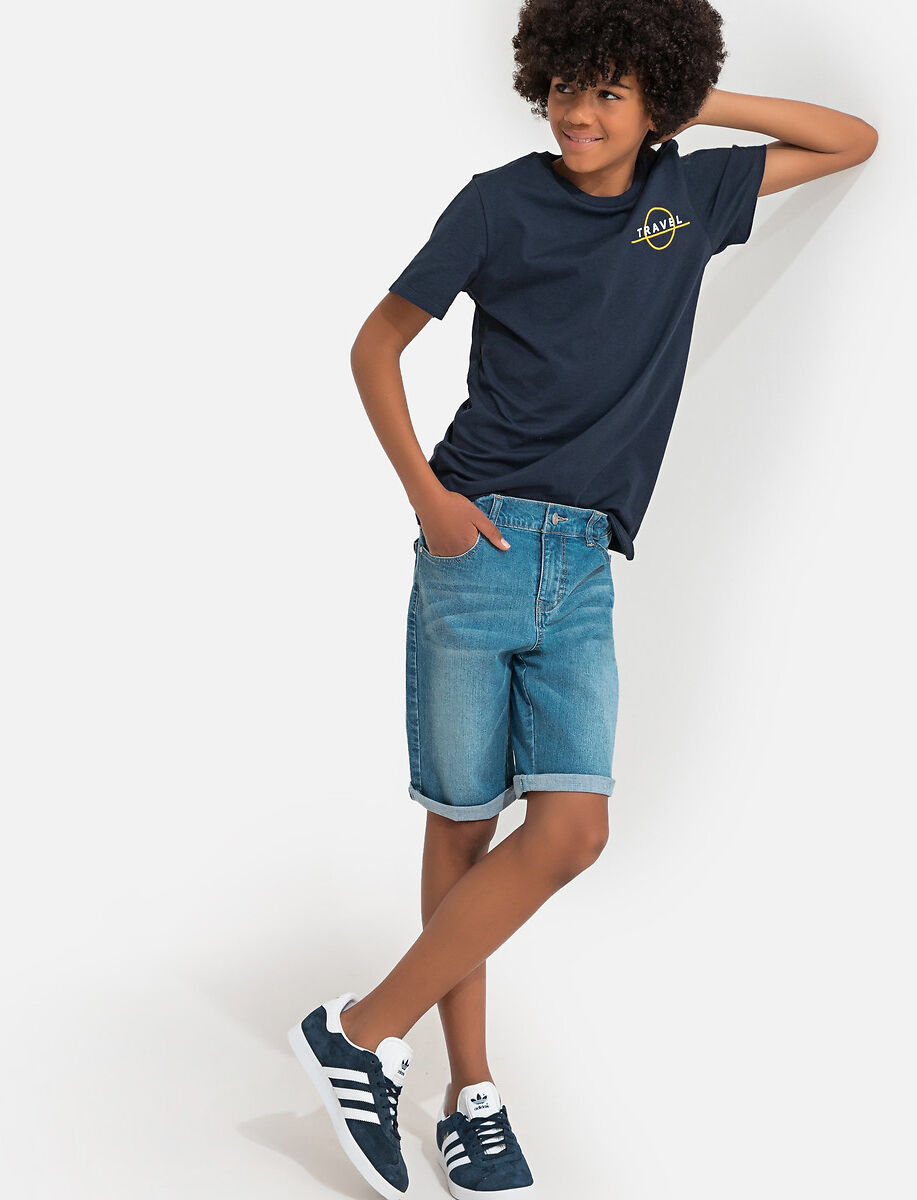 La Redoute Collections Bermudas em ganga, 10-18 anos   double stone