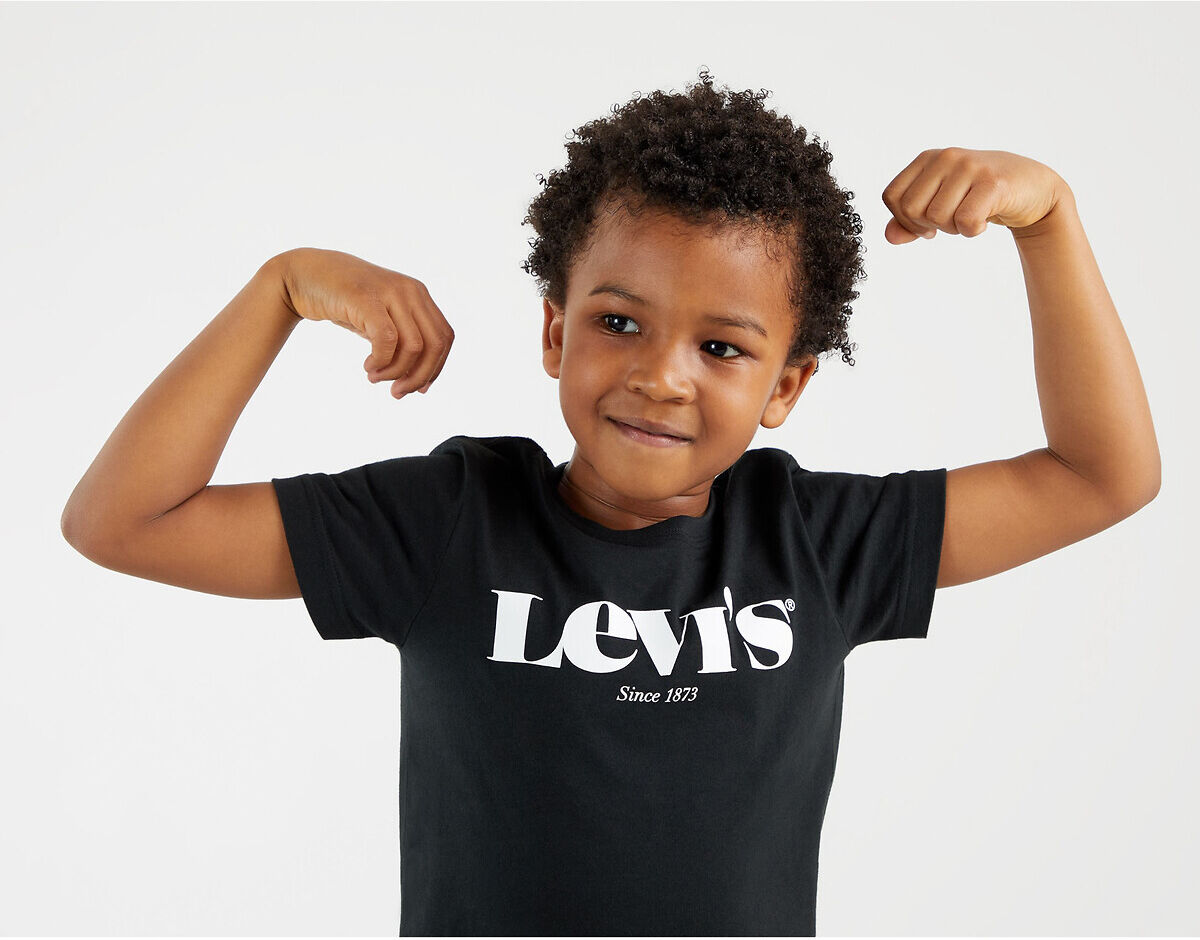 Levi's Kids T-shirt de mangas curtas, 3-16 anos   Preto