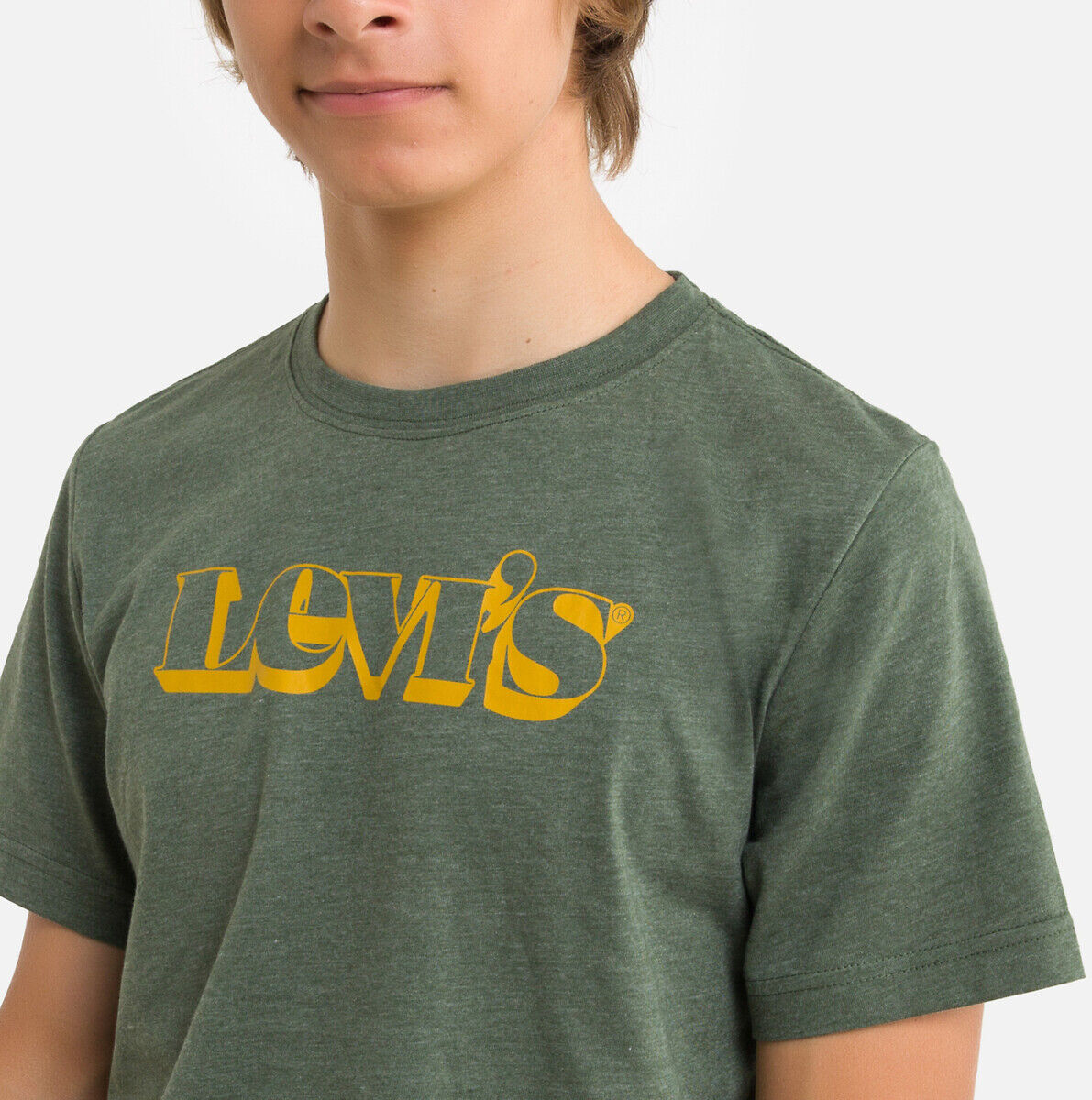 Levi's Kids T-shirt de mangas curtas, 4-16 anos   Caqui