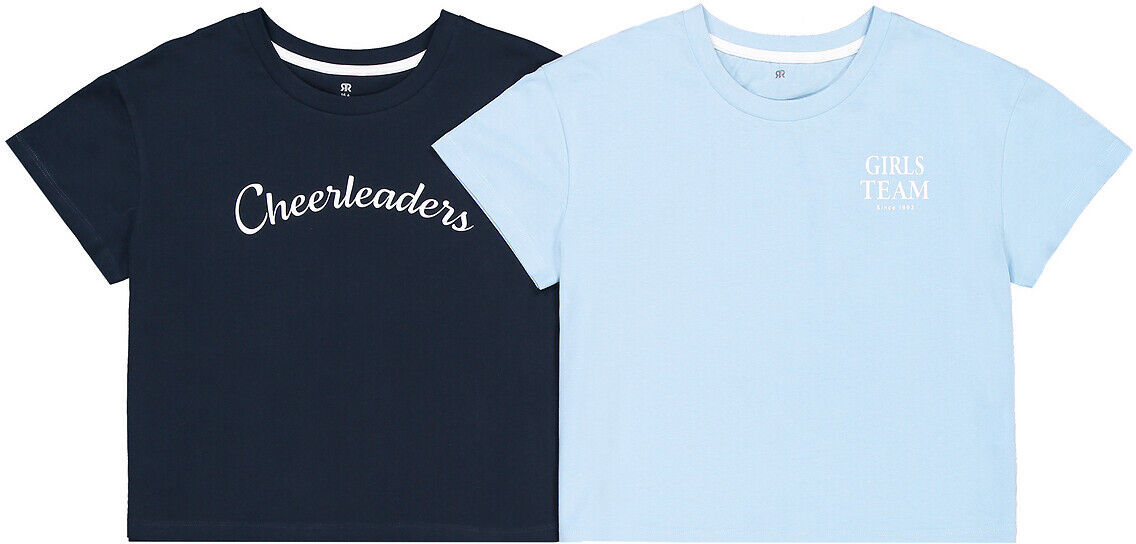 La Redoute Collections Lote de 2 T-shirts curtas, 10-18 anos   Marinho + Azul