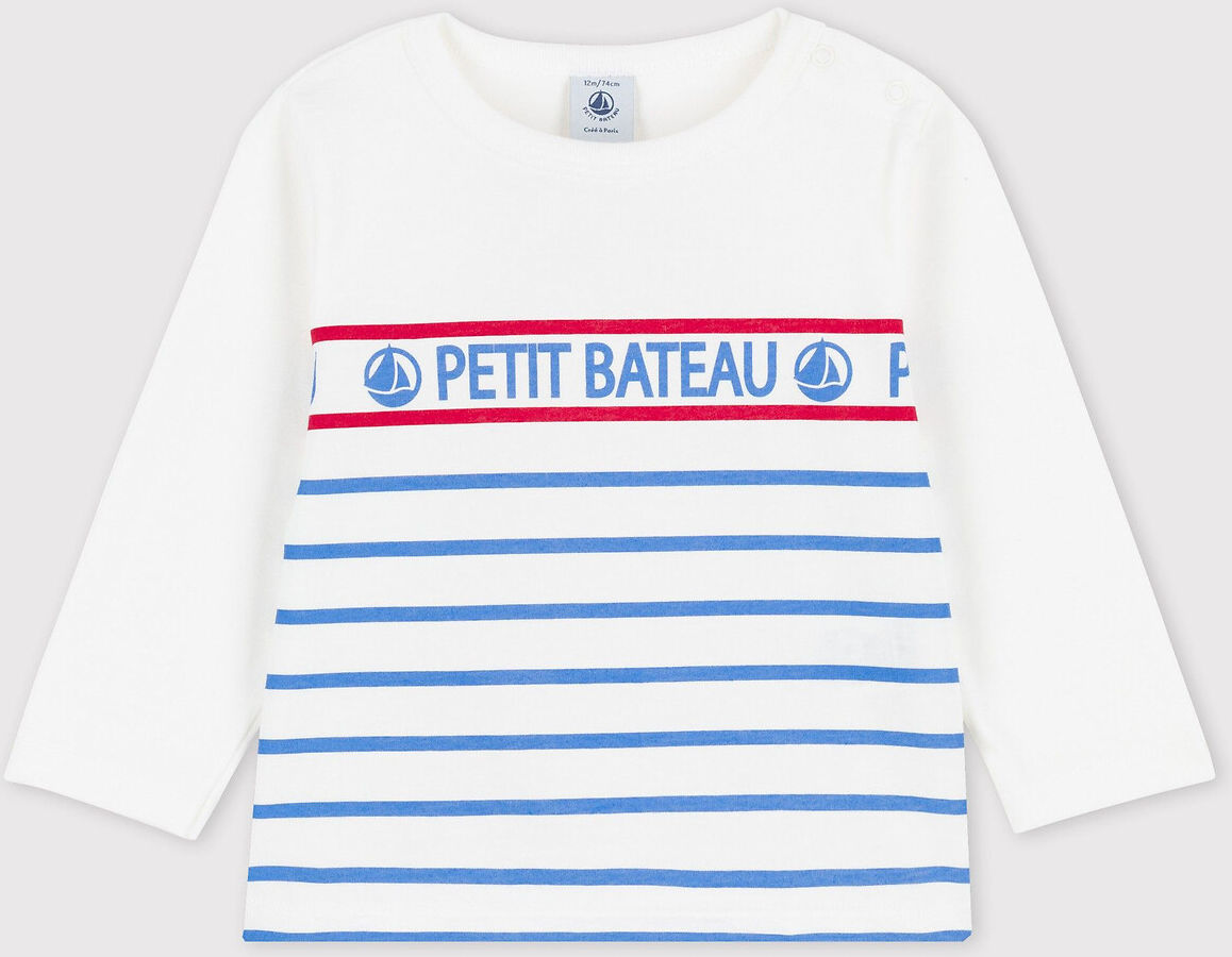 Petit Bateau Camisola de mangas compridas, às riscas   riscas azuis