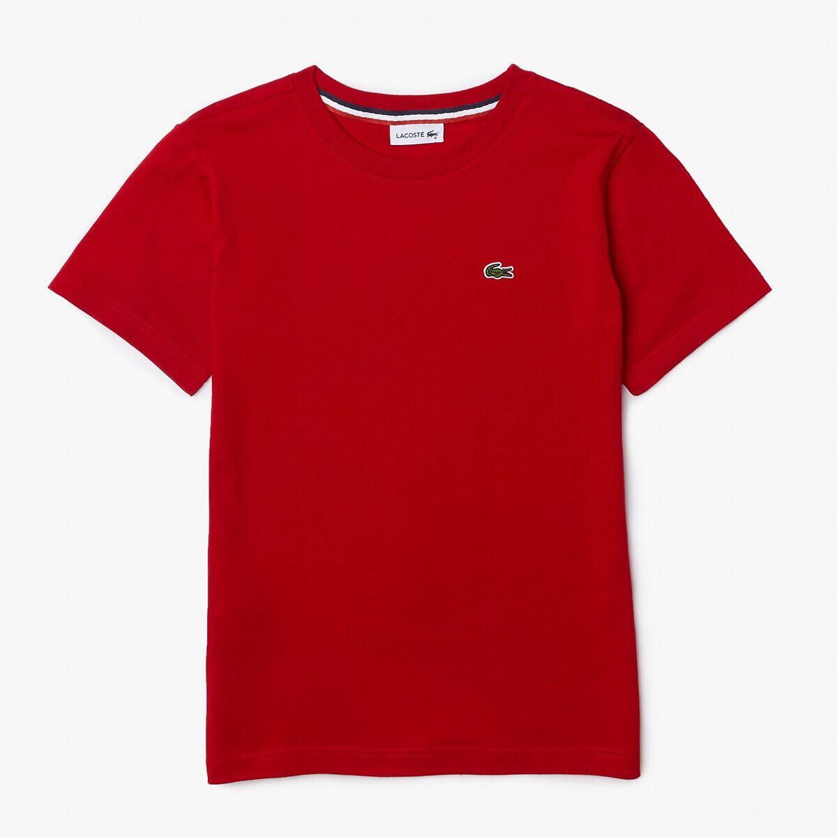 Lacoste T-shirt de mangas curtas, 6-16 anos   Vermelho