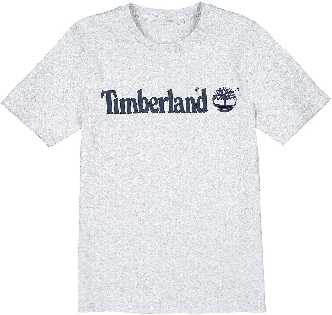 Timberland T-shirt de mangas curtas em algodão bio, 8-16 anos   Cinza Mesclado