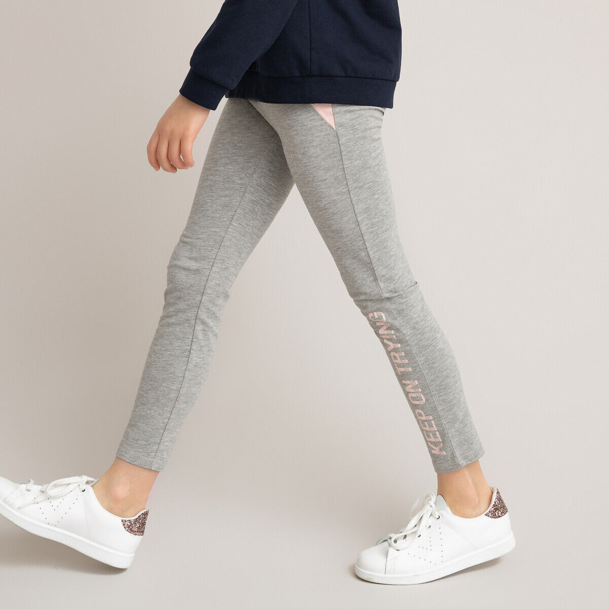 La Redoute Collections Leggings em algodão bio, 3-12 anos   Cinza Mesclado