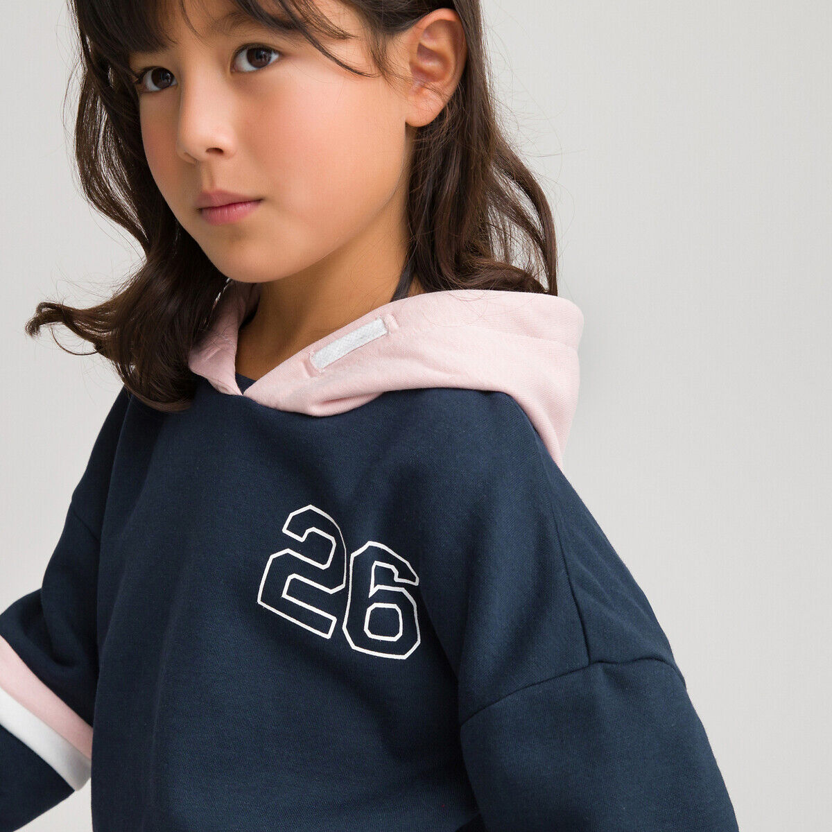 La Redoute Collections Sweat com capuz, em moletão, 3-12 anos   Marinho