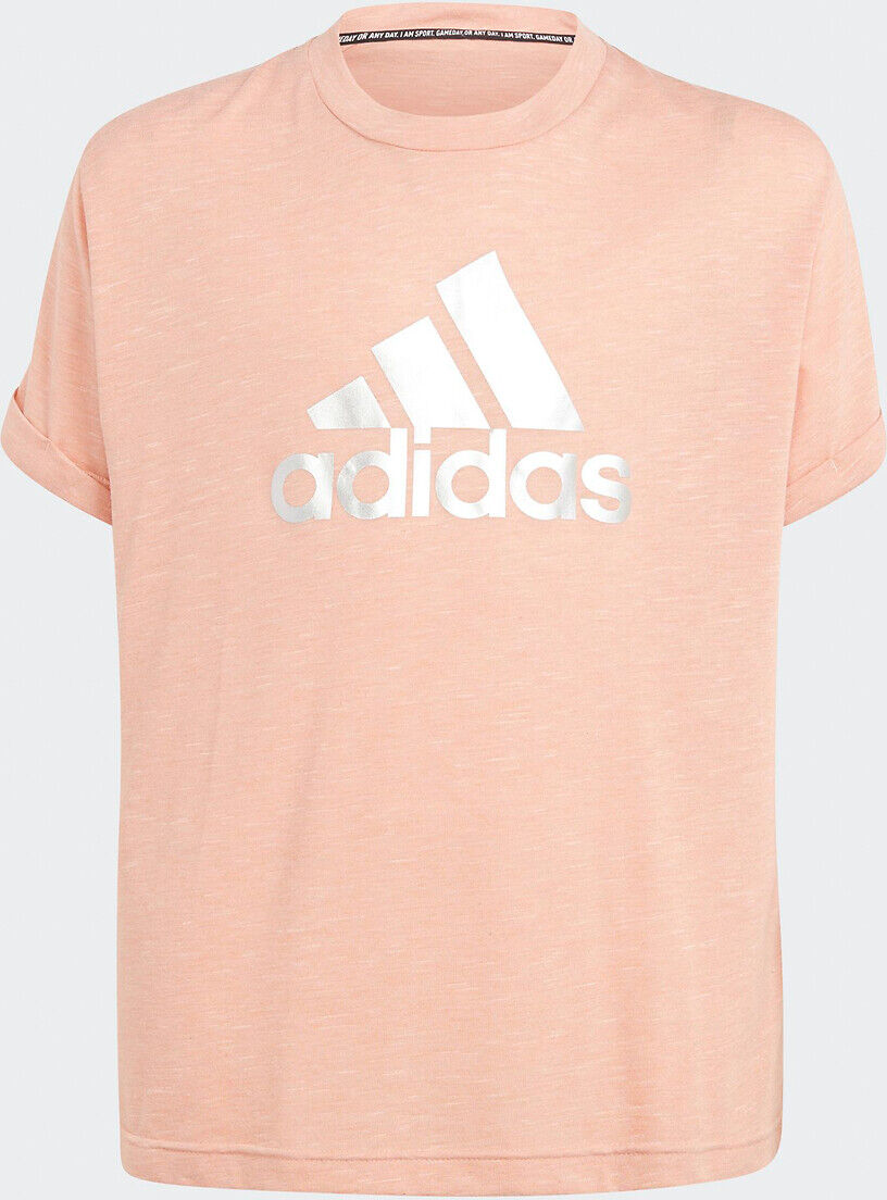 Adidas Performance T-shirt de mangas curtas, logótipo nacarado, 7-15 anos   rosado