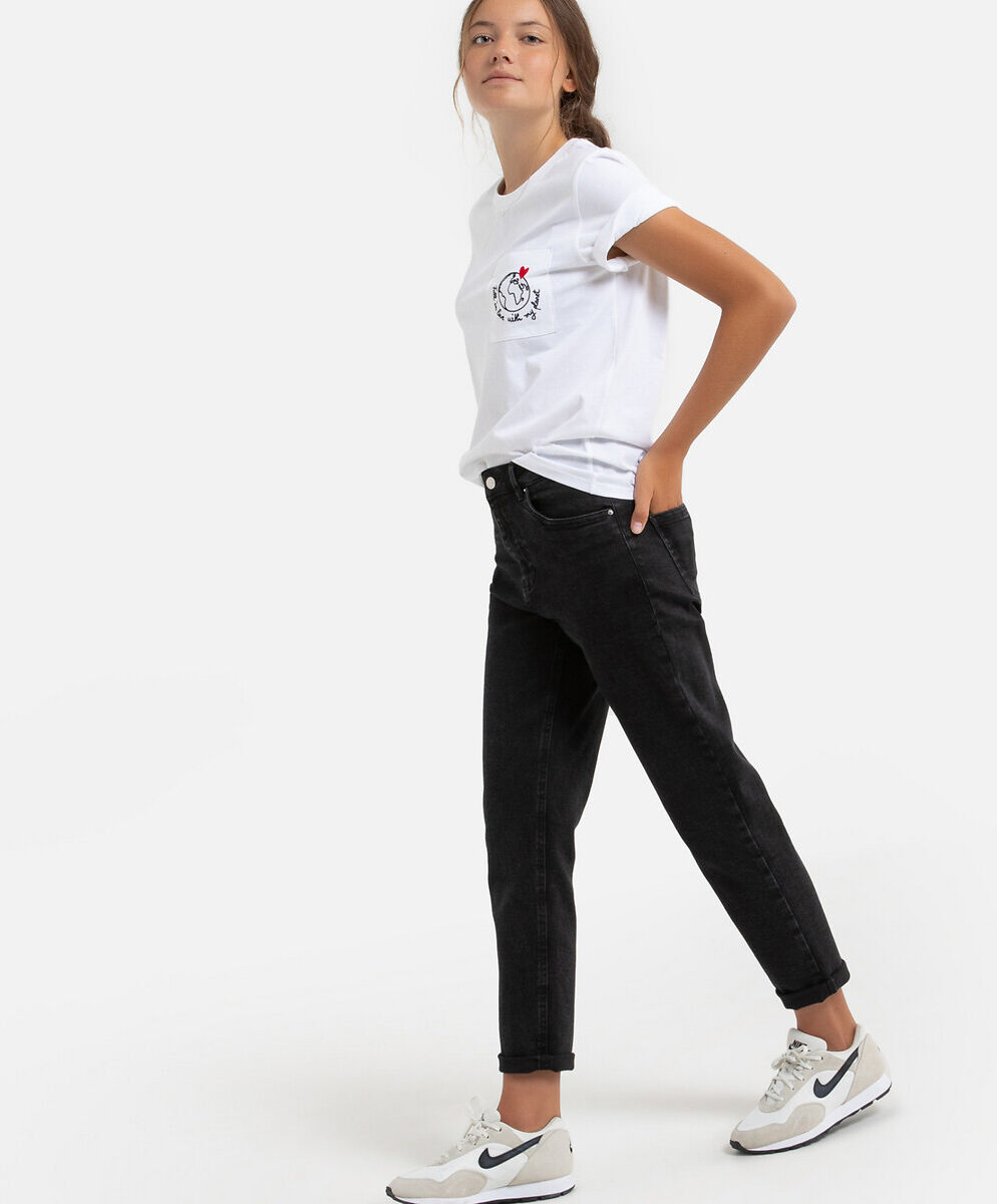 La Redoute Collections Jeans mom, 10-18 anos   Preto