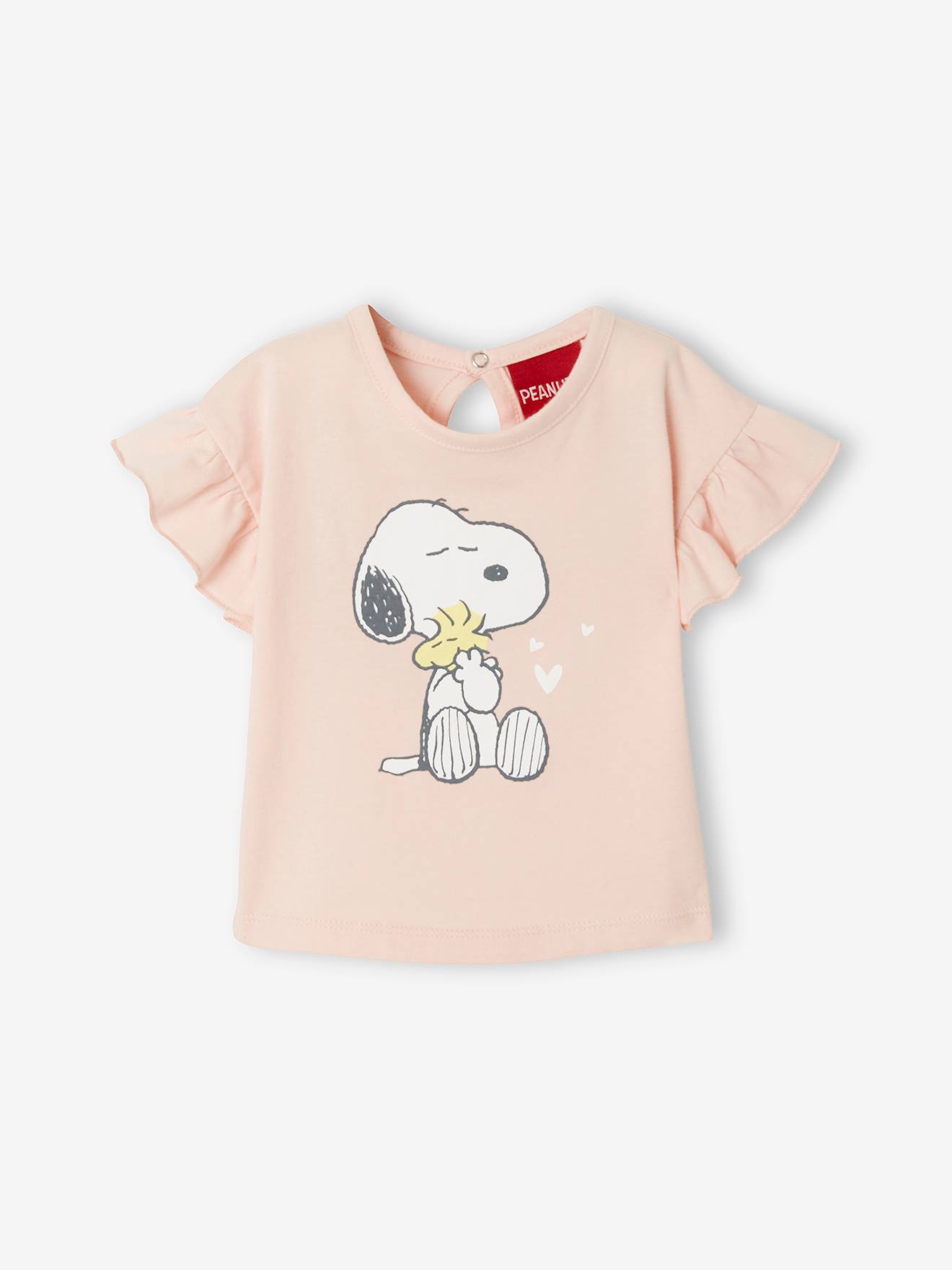 SNOOPY T-shirt Snoopy Peanuts®, para bebé rosa medio liso com motivo