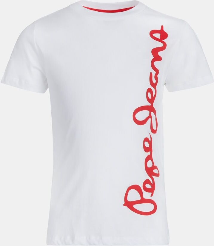 Pepe Jeans T-Shirts Pepe Jeans Waldo Short - BrancoVermelho - Criança Rapaz