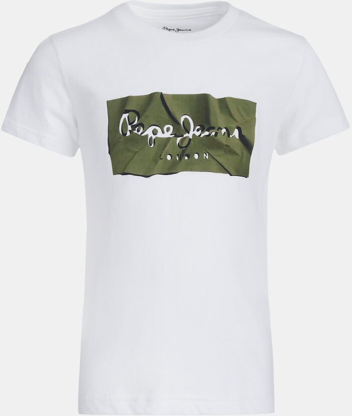 Pepe Jeans T-Shirts Pepe Jeans Raury - Branco/Verde - Júnior Rapaz