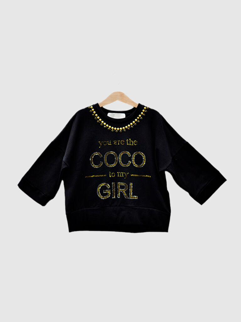 Fracomina Sweatshirt Menina Fracomina Preto