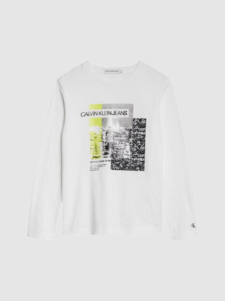 Calvin Klein Sweatshirt Menino City Photo Calvin Klein Branco