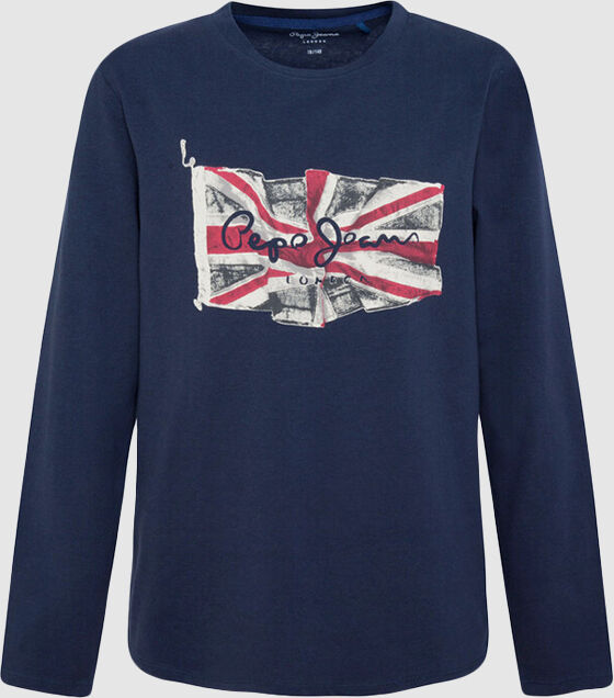 Pepe Jeans London Sweatshirt Menino Flag Logo Pepe Jeans Azul marinho