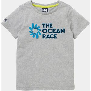 Helly Hansen Barn Och Junior Ocean Race Bomulls T-shirt Grå 116/6 Navy Marinblå116/6