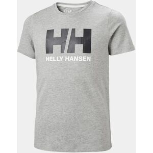 Helly Hansen Junior HH Logo Round Neck Bomulls T-shirt Grå 128/8 Navy Marinblå128/8