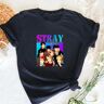 HeyMAN Stray Kids Gruppmedlemmar Dam T-shirts Mode K-Pop black M