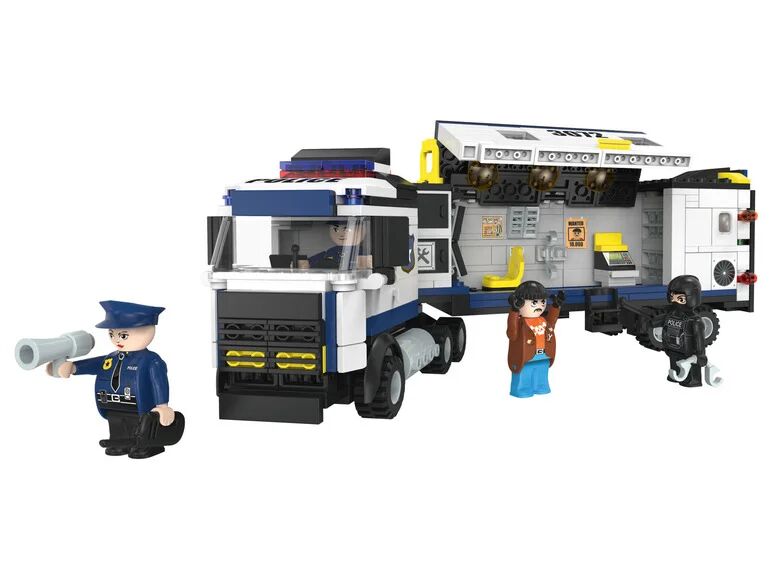 PLAYTIVE® Hračkárske vozidlo s posádkou Clippys, M (policajné nákladné auto)