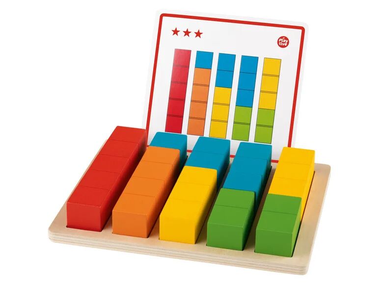 PLAYTIVE® Drevená motorická hračka Montessori (hra na počítanie)
