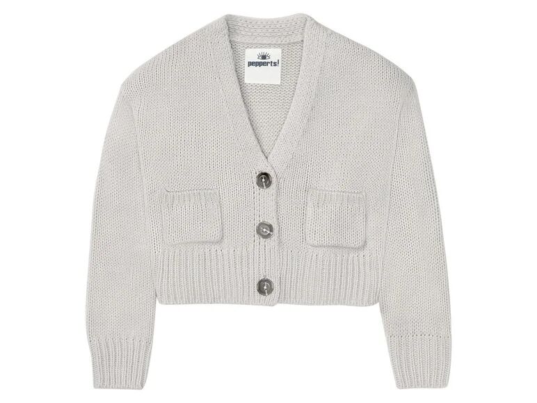 PEPPERTS® Dievčenský pletený sveter (146/152, šedá)