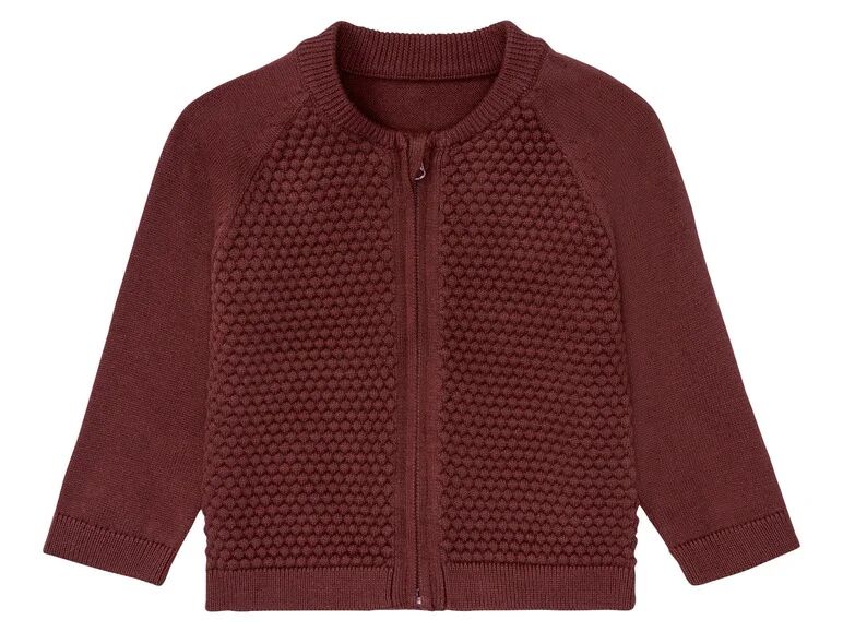 LUPILU® Chlapčenský pletený sveter z biobavlny (86/92, hnedá)