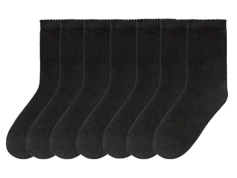PEPPERTS® Dievčenské ponožky, 7 párov (35/38, čierna)