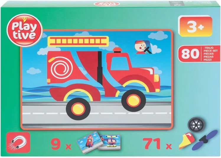 PLAYTIVE® Magnetický box s puzzle  (Vozidlá)