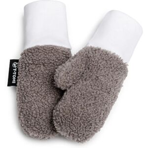 T-TOMI TEDDY Gloves Grey mitt for children from birth 6-12 months 1 pc