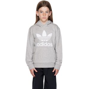 adidas Kids Kids Gray Trefoil Big Kids Hoodie  - medium grey heather - Size: Medium - unisex