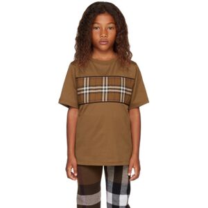 Burberry Kids Brown Check T-Shirt  - DARK BIRCH BROWN - Size: 10Y - unisex