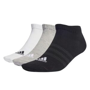 adidas Unisex Thin and Light Sportswear 3 Pairs Low-Cut Socks, Medium Grey Heather/White/Black, L