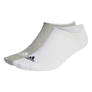 adidas Unisex Kids Thin and Light No-Show Socks 3 Pairs, Medium Grey Heather/White/Black, 5-6 Years