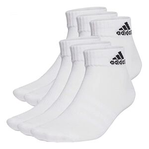 adidas Unisex Kids Thin and Light Sportswear Ankle Socks 6 Pairs, White/Black, 7-8 Years